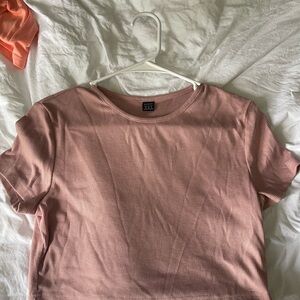 Pink Ribbed baby tee
